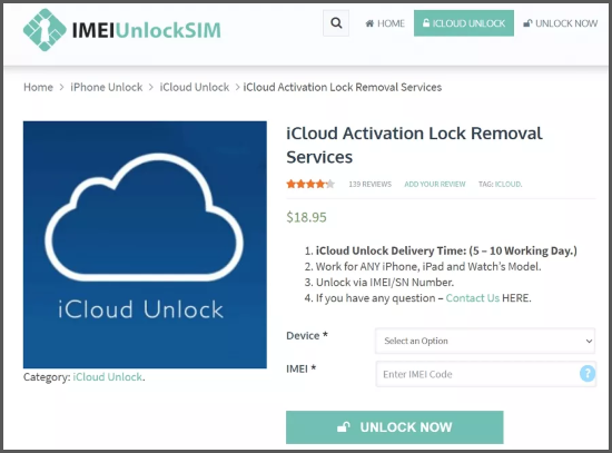 remove activation lock with imeiunlocksim