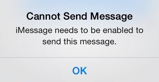 imessage needs to be enabled