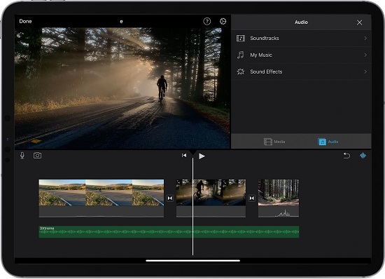 add music to imovie on ios