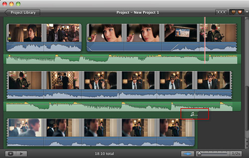 imovie adjust background music