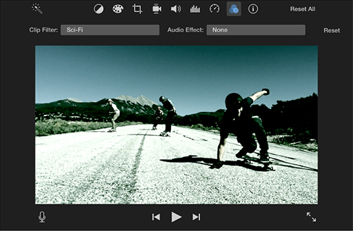 imovie apply video effect