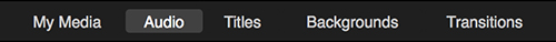 imovie audio tab