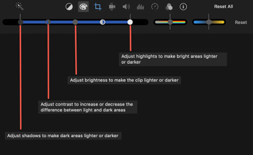 imovie color correction to change video color