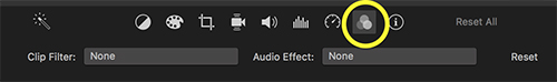imovie video effect panel