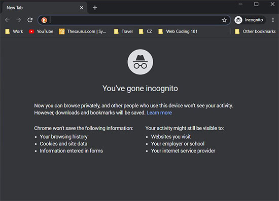 incognito mode