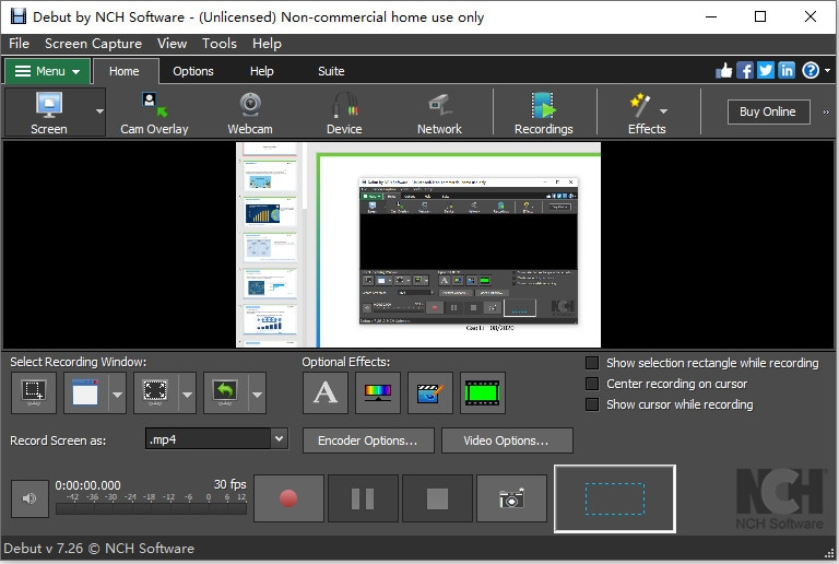Install debut recorder
