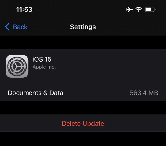 delete update and download again