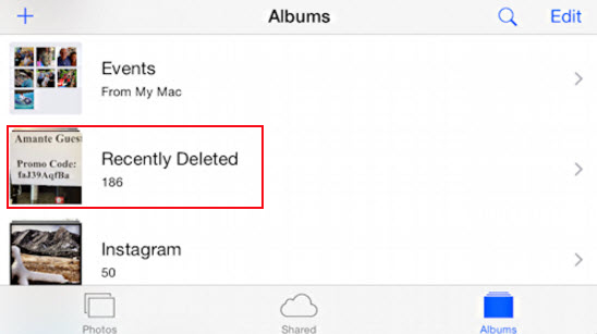 ipad recently deleted photos