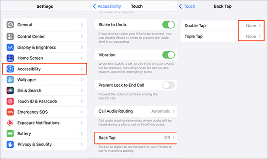 iphone back tap feature