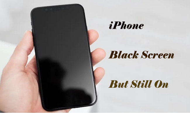 iphone black screen but still on
