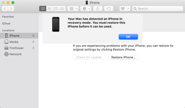 put iphone into dfu mode finder