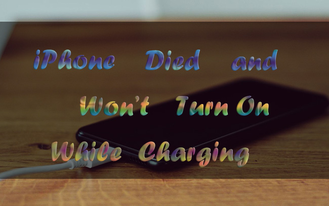 iphone died and won't turn on while charging