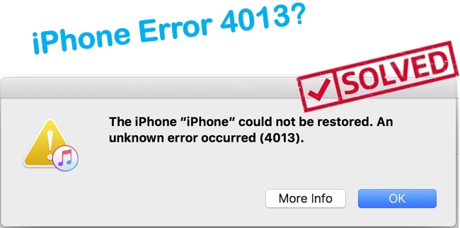 fix iphone error 4013