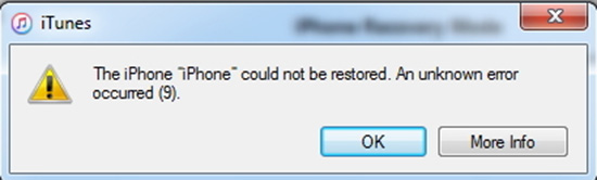 fix iphone error 9