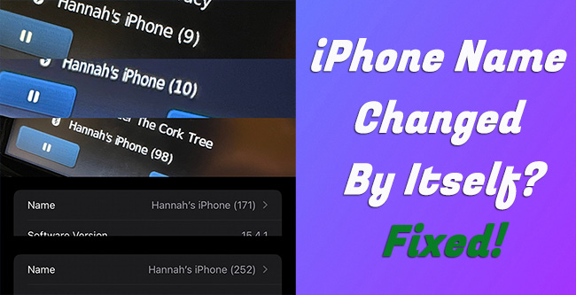 iphone name changed by itself