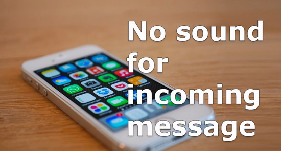 iphone no text sound