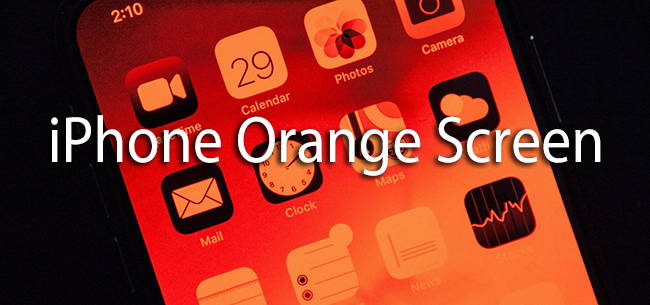 iphone orange screen