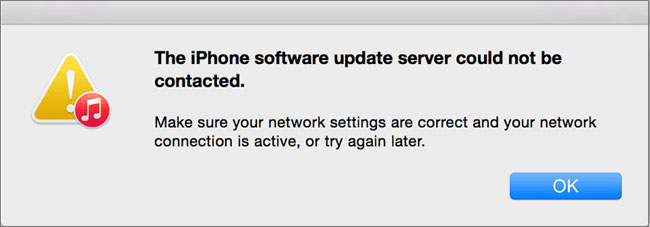 iphone software update server could not be contacted