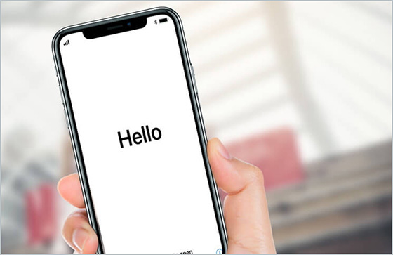iphone stuck on hello screen