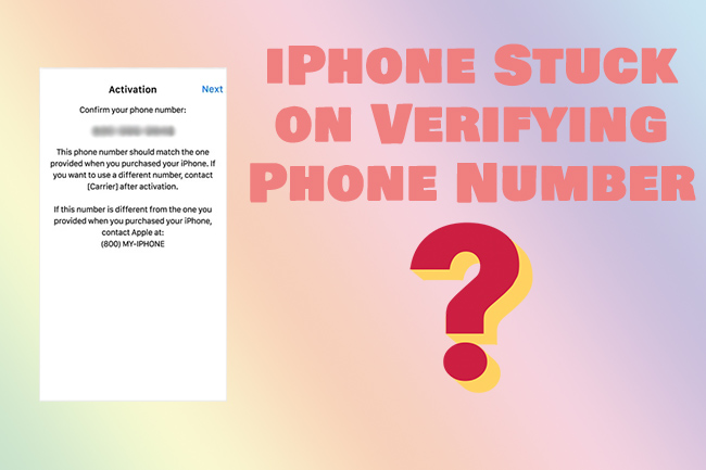 iphone stuck on verifying phone number