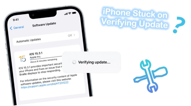 fix apple iphone stuck on verifying update