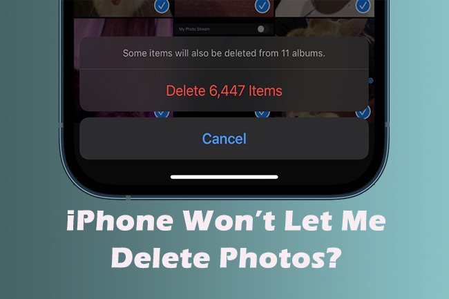iphone wont let me delete photos