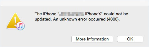 itunes error 4000