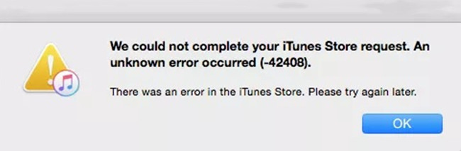 itunes error 42408