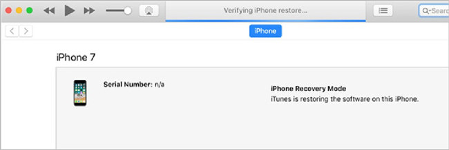 itunes stuck on verifying iphone restore