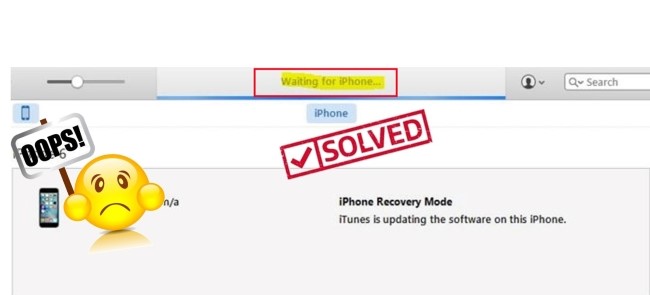 itunes stuck on waiting for iphone