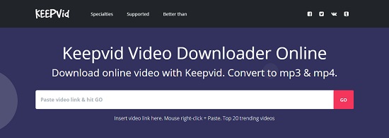 keepvid video downloader online