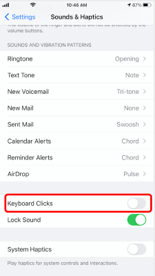 keypad clicks
