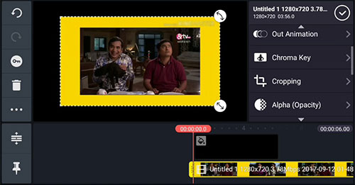 kinemaster crop video android