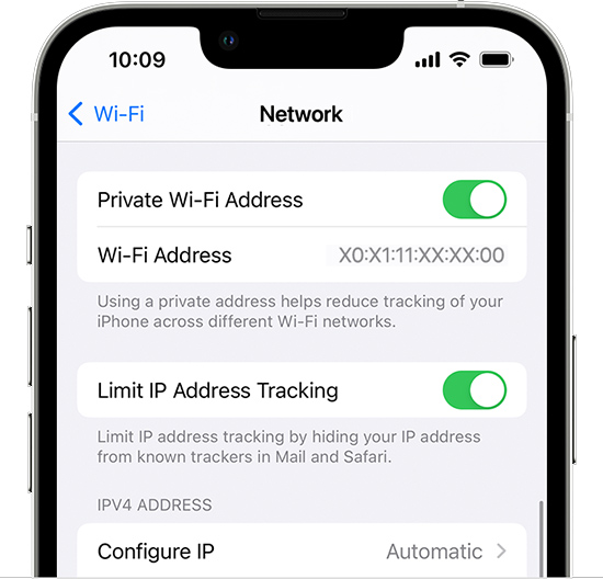 turn off limit ip address tracking and private address
