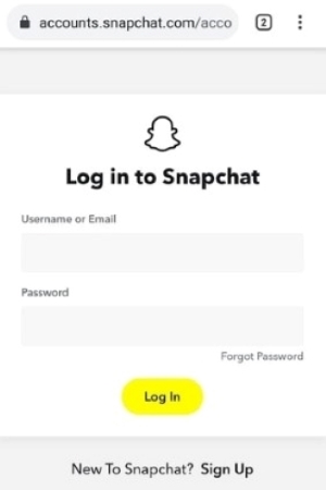 log in to snapchat