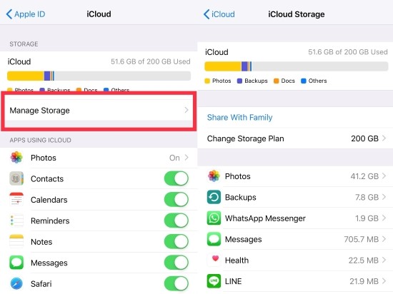 check icloud storage space