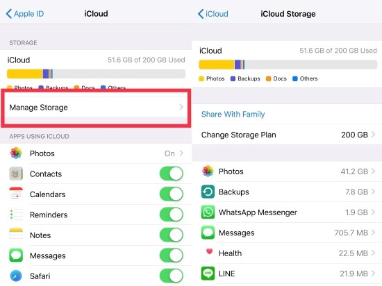 check icloud storage space