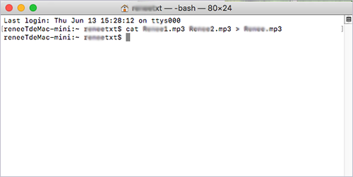 merge mp3 files mac with cat command