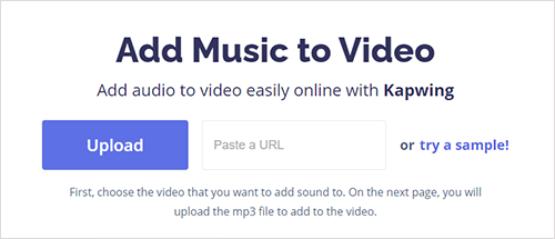 merge video and audio online with kapwing