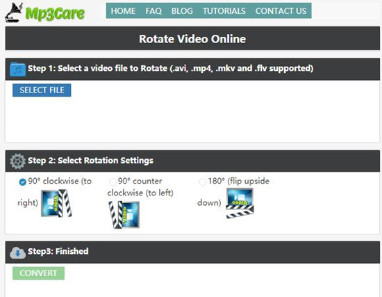 rotate video with mp3care