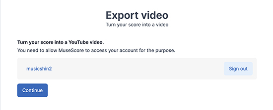 musescore send to youtube feature