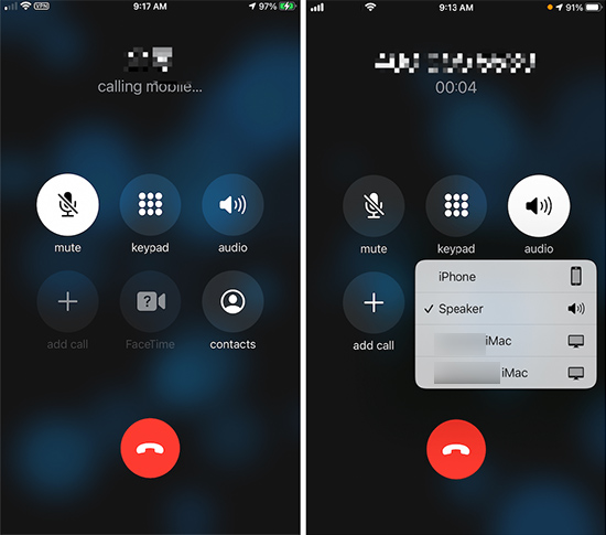 choose mute and audio