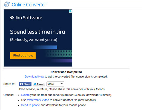 online converter export watermarked video