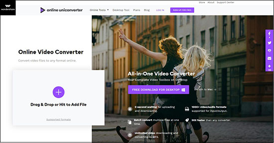 wondershare online uniconverter