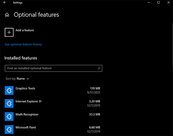 install media feature pack