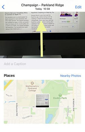 photos show location on map