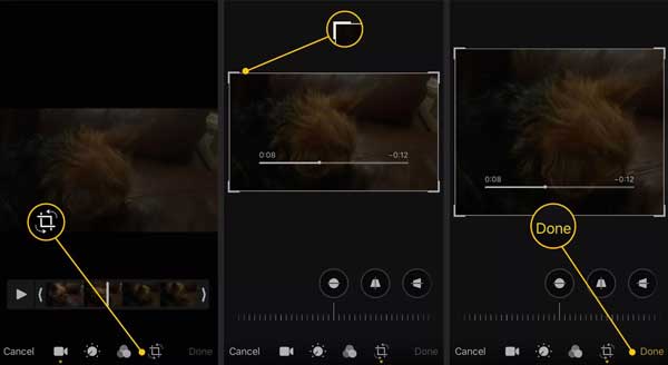 photos app crop video iphone