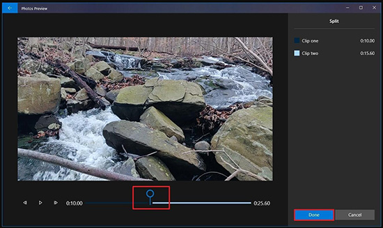 photos split video