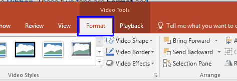 active powerpoint video tools format