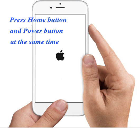 press home button and power button